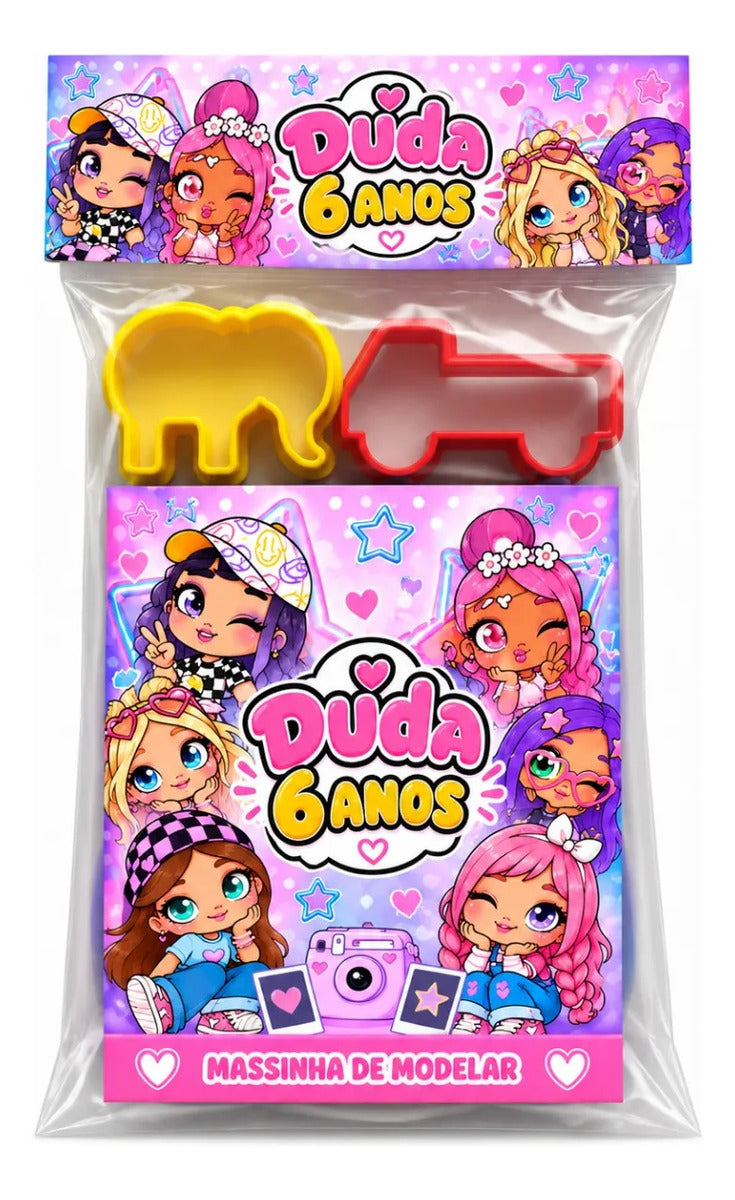 Kit 10 Massinhas Personalizadas Ursinho
