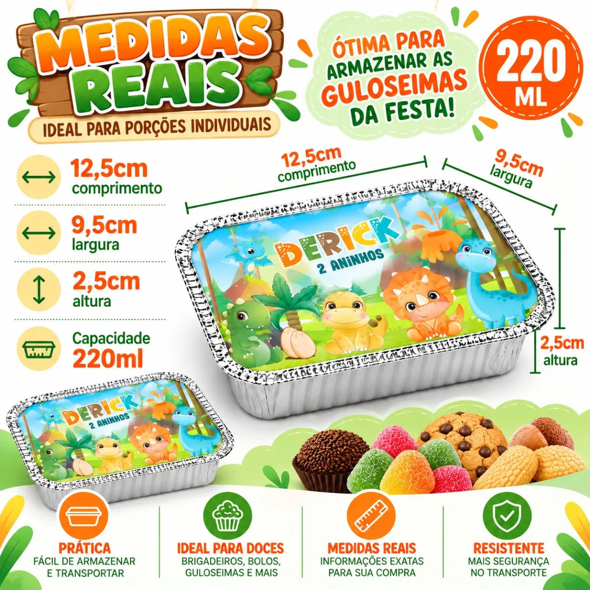 KIT 20 MARMITINHAS URSINHO AVIADOR