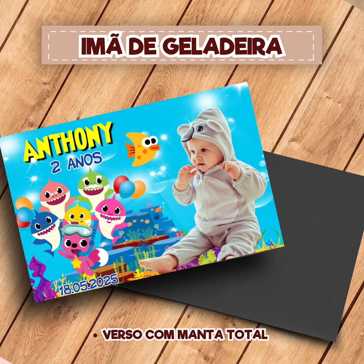 20 Ímãs De Geladeira Baby Shark