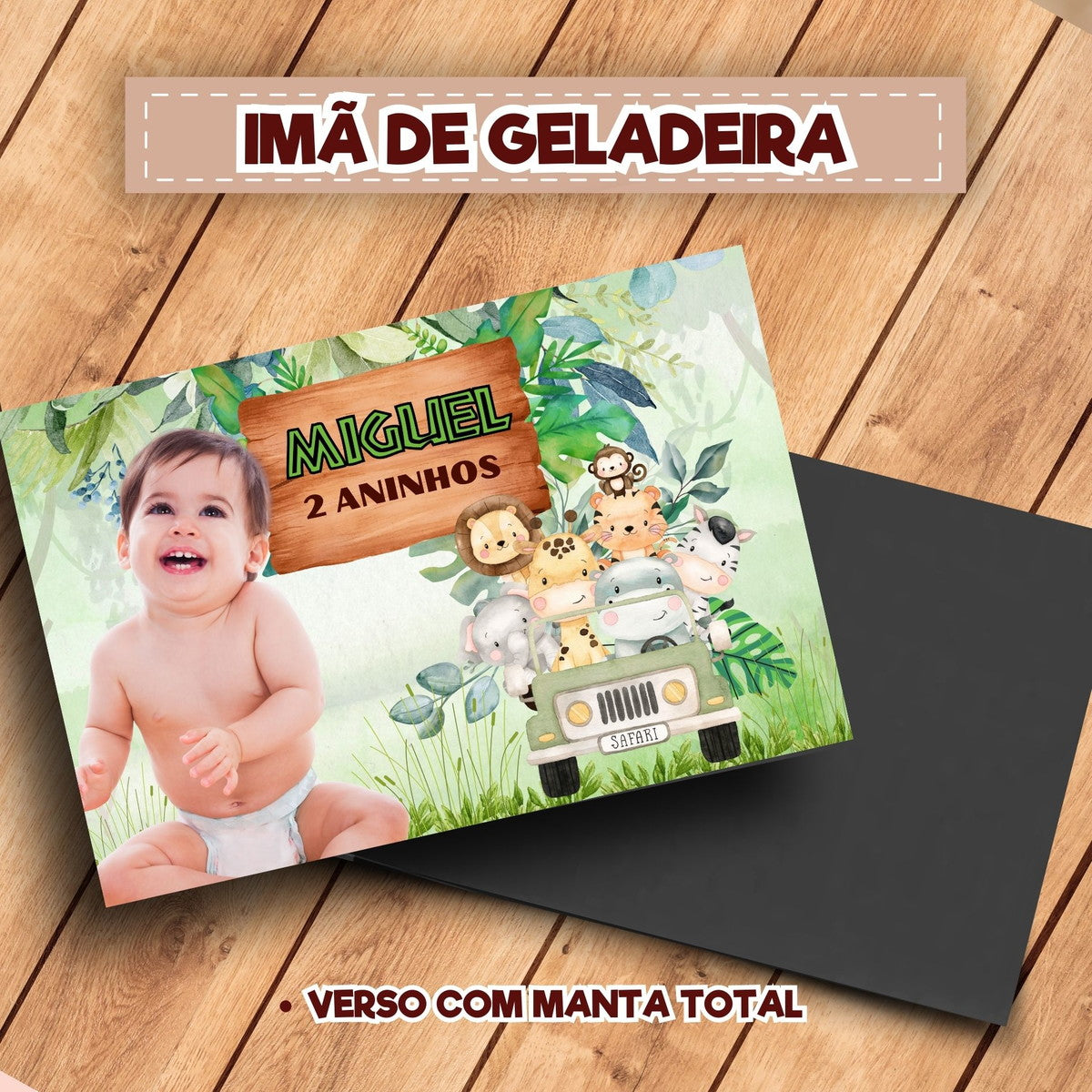 20 Ímãs De Geladeira Safari Baby