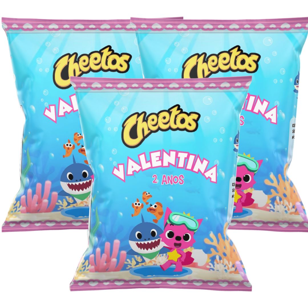 Kit 10 Embalagens para Salgadinho - Valentim (Cheetos)