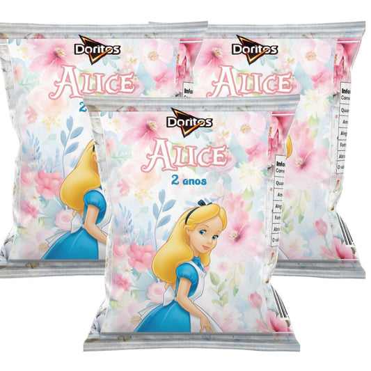 Kit 10 Embalagens para Salgadinho - Alice (Cinderela)