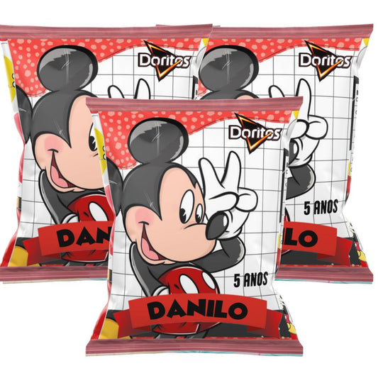 Kit 10 Embalagens para Salgadinho - Danilo (Mickey)