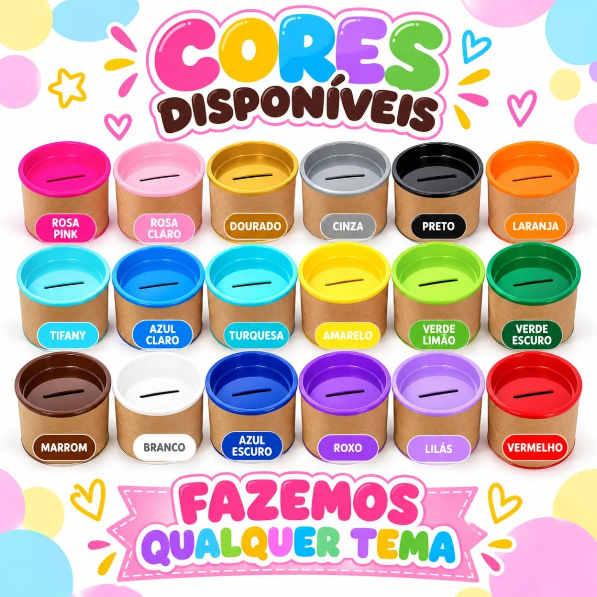 COFRINHO PERSONALIZADO HOT WHEELS 2 (KIT COM 10)
