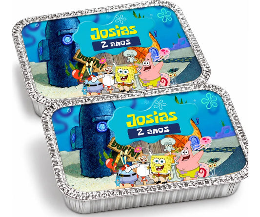 KIT 20 MARMITINHAS DE ALUMÍNIO BOB ESPONJA