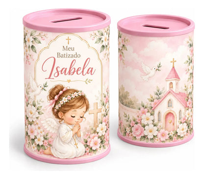 COFRINHO PERSONALIZADO BATIZADO MENINA  (KIT COM 10)