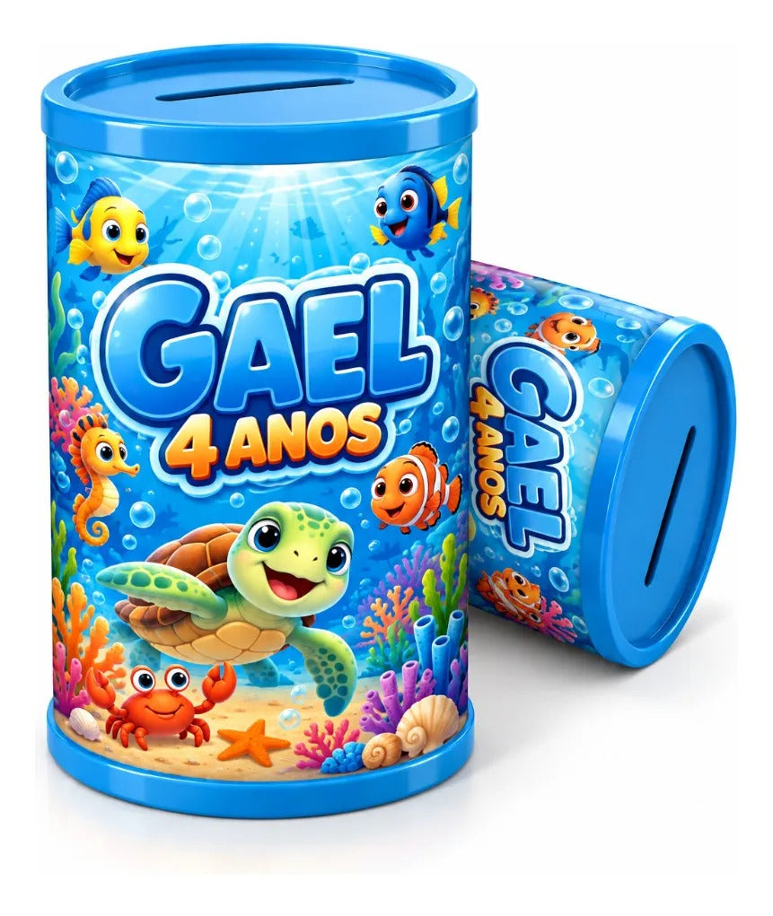 COFRINHO PERSONALIZADO FUNDO DO MAR 2 (KIT COM 10)