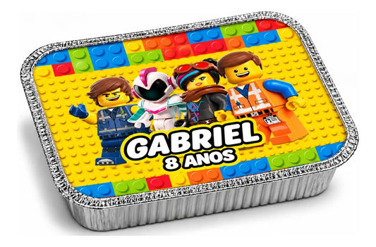 KIT 20 MARMITINHAS DE ALUMÍNIO LEGO