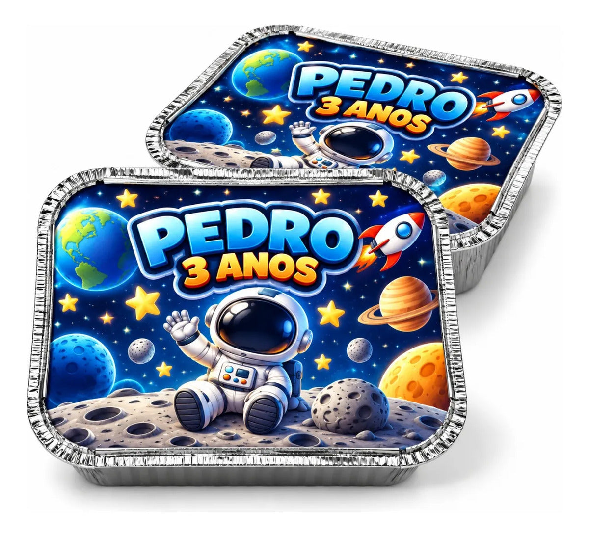KIT 20 MARMITINHAS DE ALUMÍNIO ASTRONAUTA