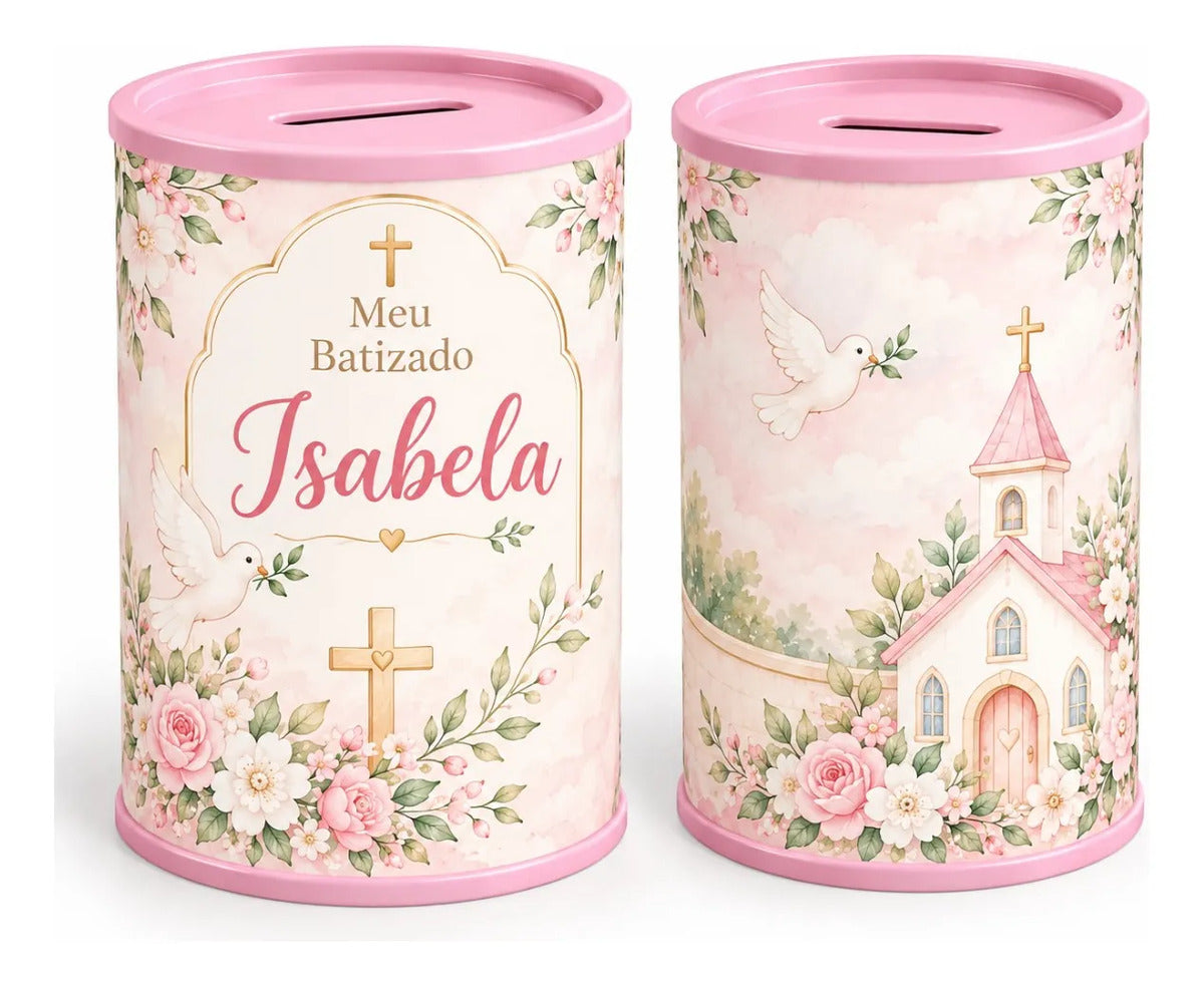 COFRINHO PERSONALIZADO BATIZADO MENINA 2  (KIT COM 10)