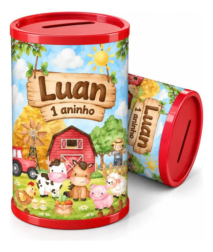 COFRINHO PERSONALIZADO FAZENDINHA (KIT COM 10)