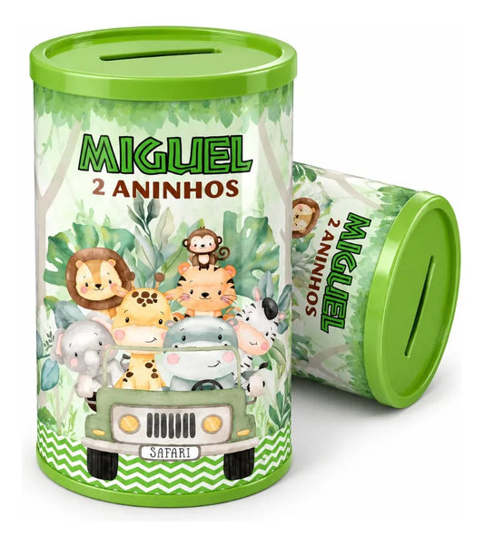 COFRINHO PERSONALIZADO SAFARI BABY (KIT COM 10)