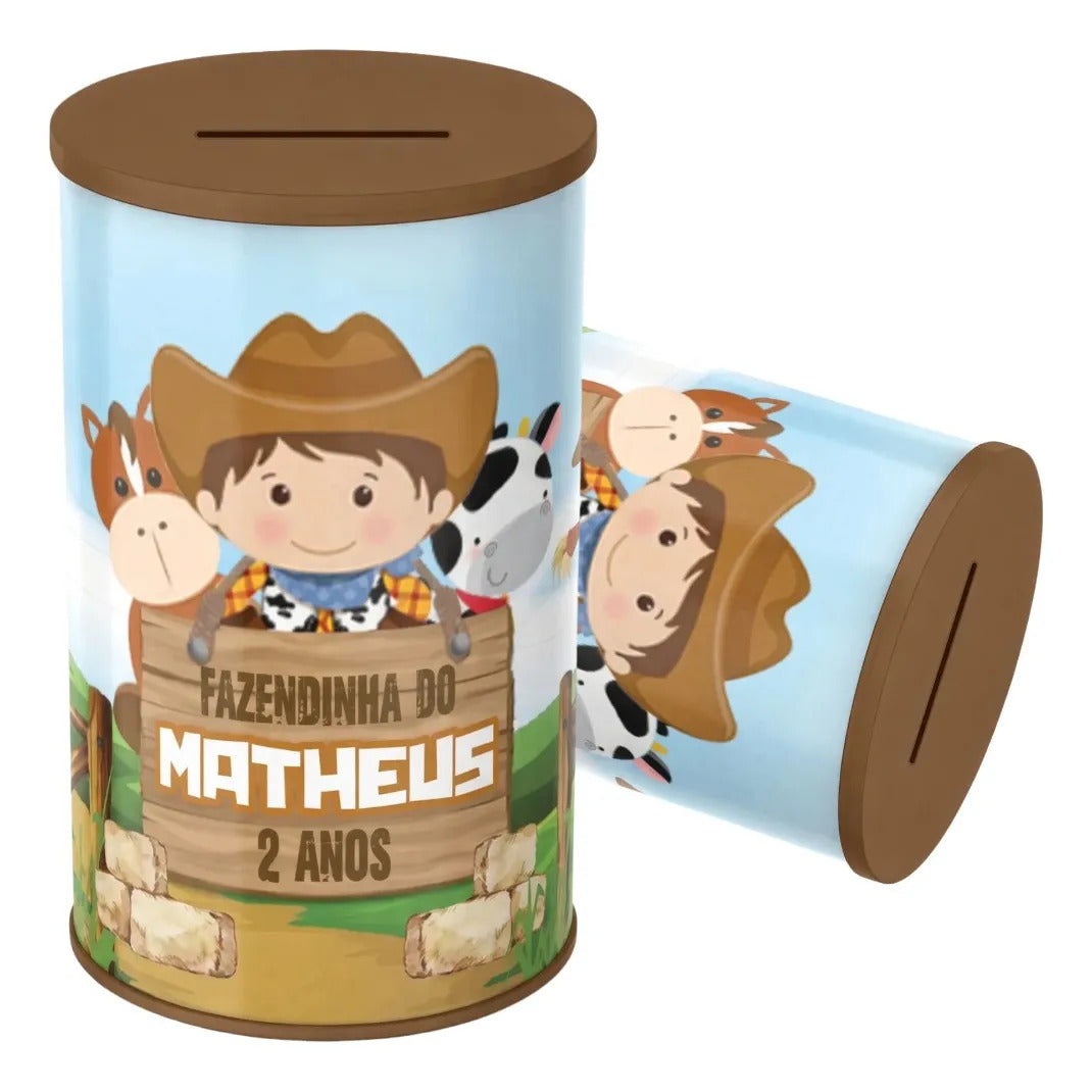 COFRINHO PERSONALIZADO FAZENDINHA 2 (KIT COM 10)