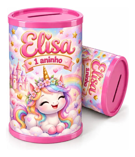COFRINHO PERSONALIZADO UNICÓRNIO  (KIT COM 10)