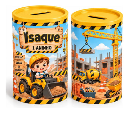 COFRINHO PERSONALIZADO CONSTRUÇÃO  (KIT COM 10)