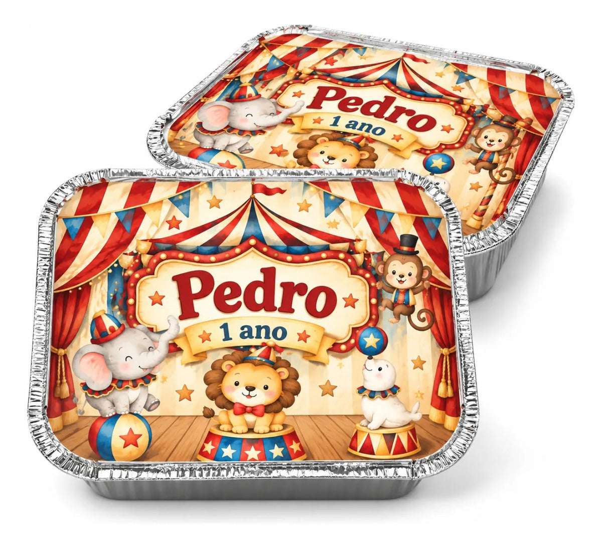 KIT 20 MARMITINHAS DE ALUMÍNIO CIRCO