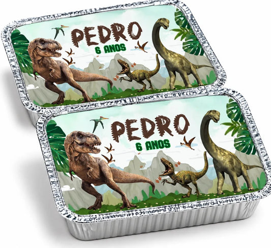 KIT 20 MARMITINHAS DE ALUMÍNIO DINOSSAURO 2