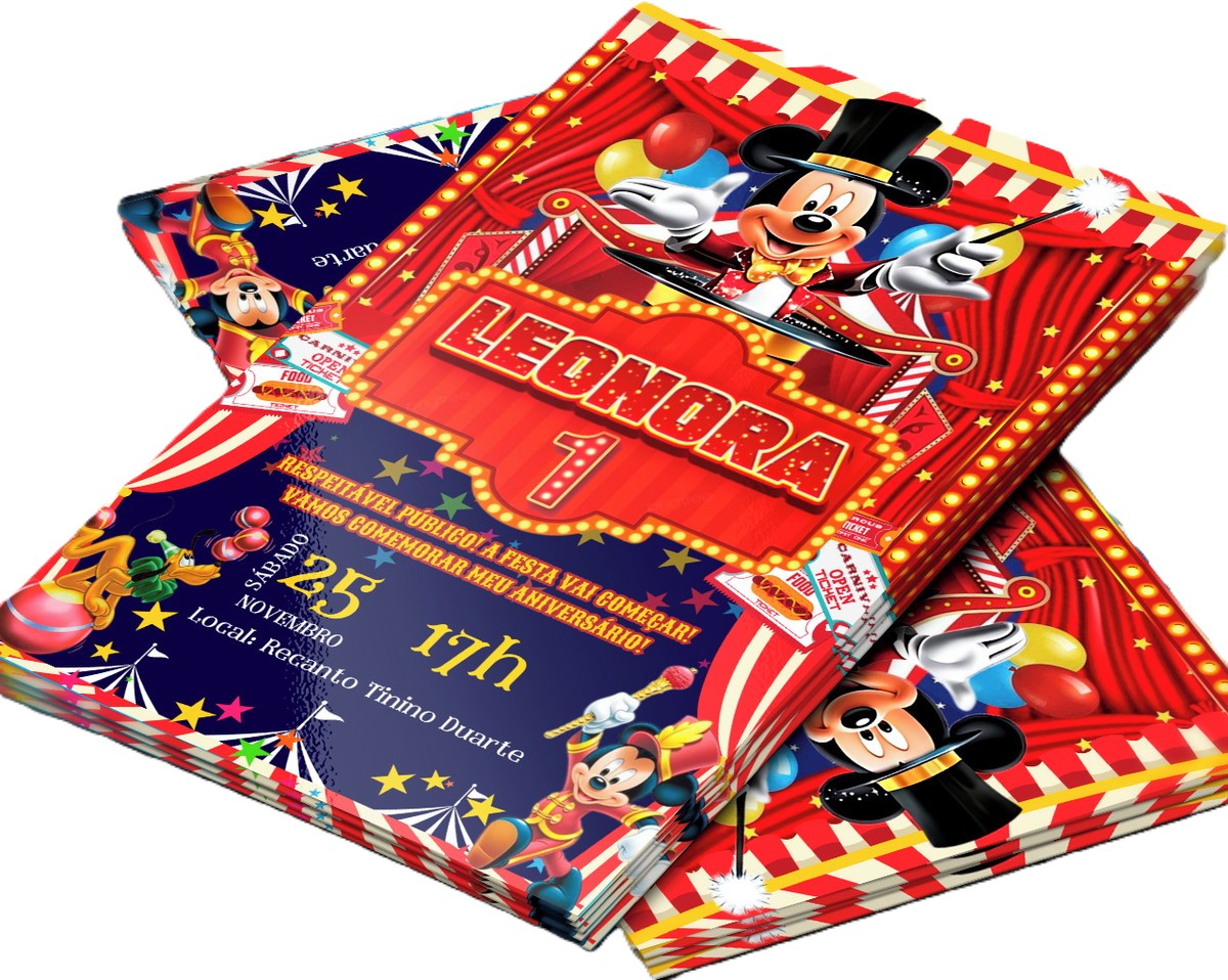 Convite Digital Circo do Mickey