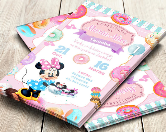 Convite Digital Minnie Confeiteira