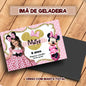 20 Ímãs De Geladeira Minnie Rosa