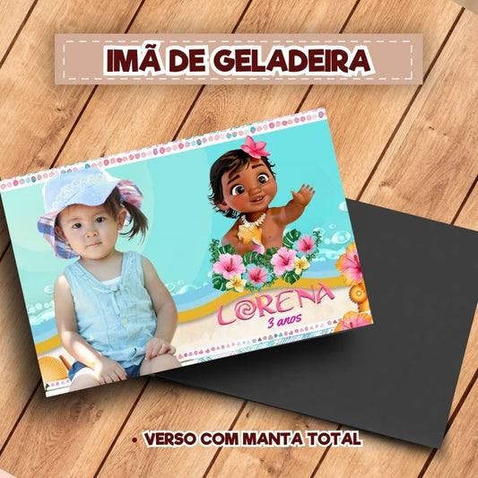 20 Ímãs De Geladeira Moana Baby