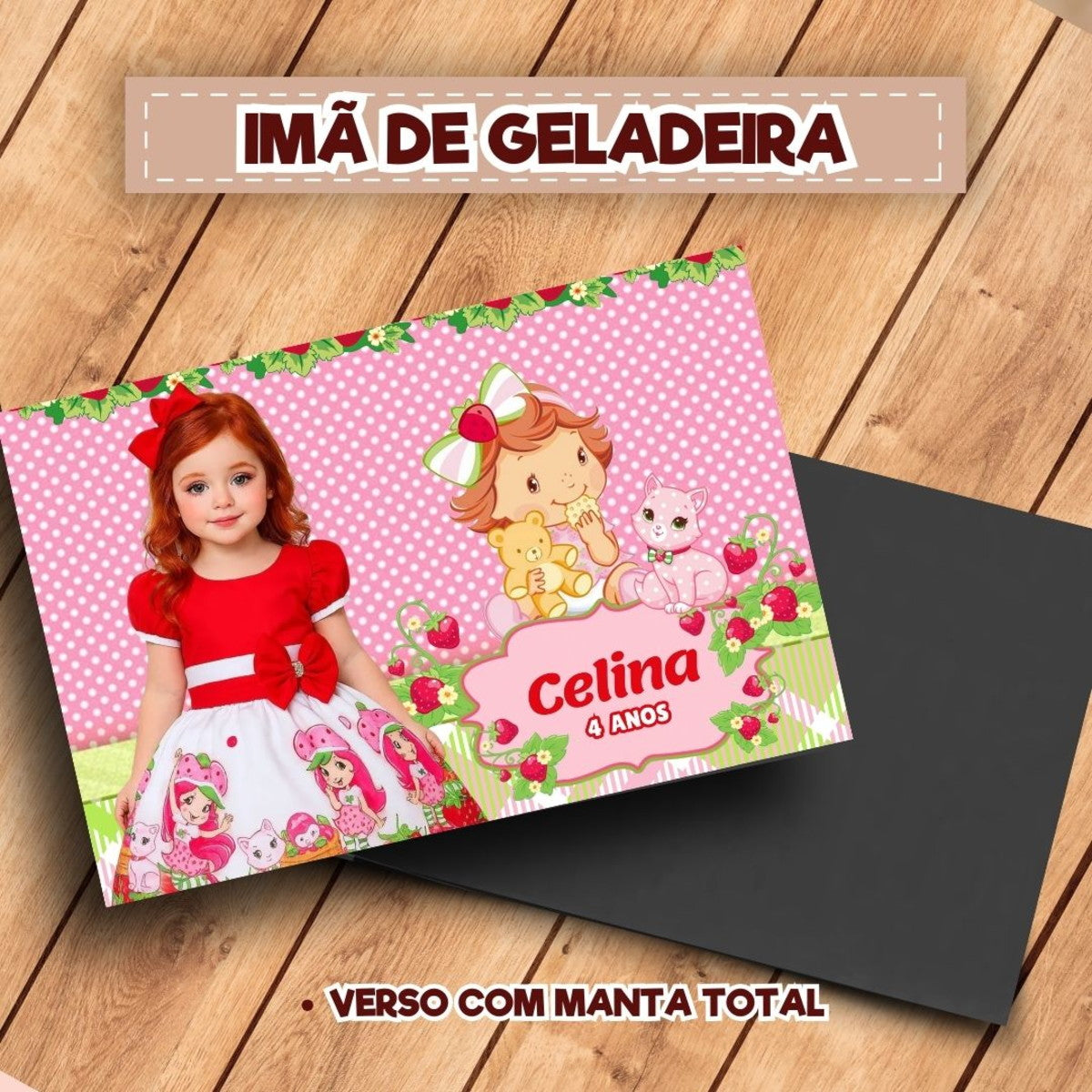 20 Ímãs De Geladeira Moranguinho Baby