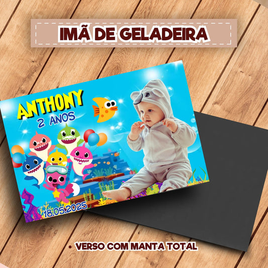 20 Ímãs De Geladeira Baby Shark