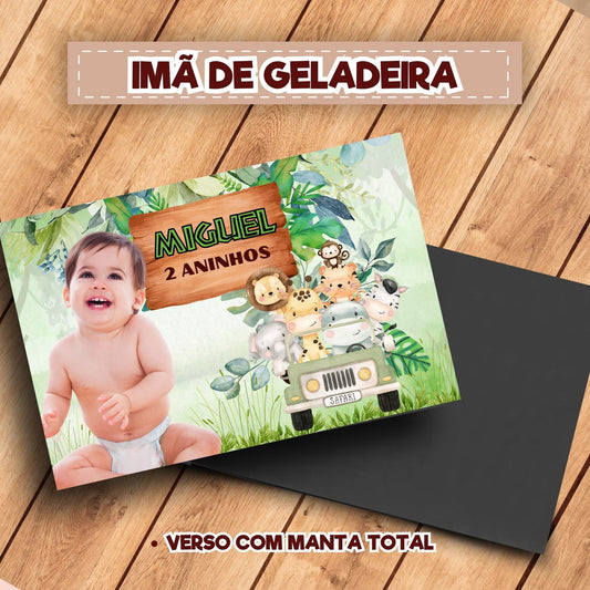 20 Ímãs De Geladeira Safari Baby