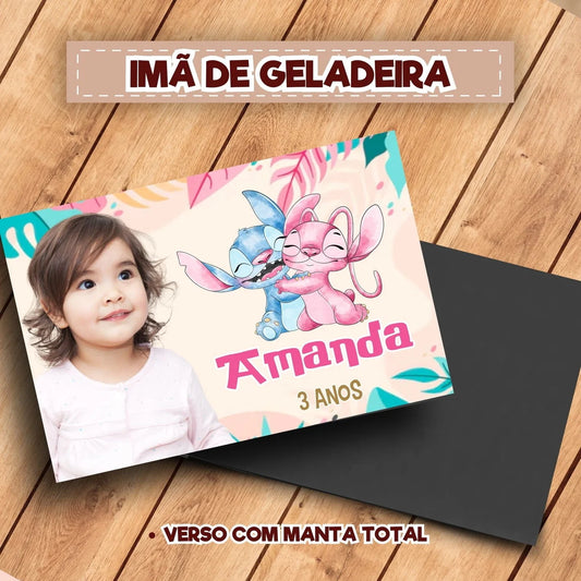 20 Ímãs De Geladeira Stitch e Angel