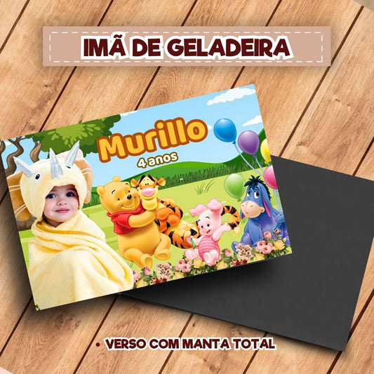 20 Ímãs De Geladeira Ursinho Pooh