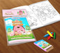 10 Kit Colorir Fazendinha Rosa (livrinho + Giz De Cera)
