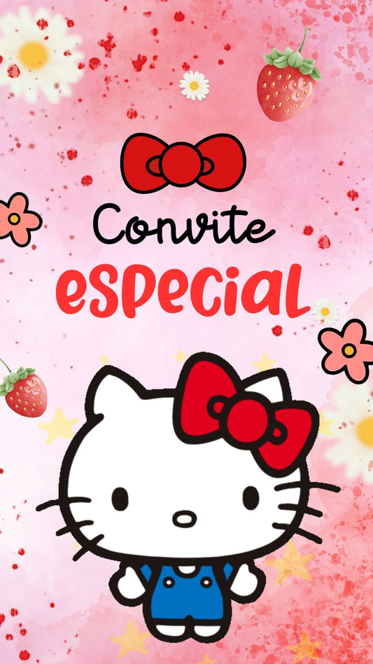 Convite Animado Hello Kitty