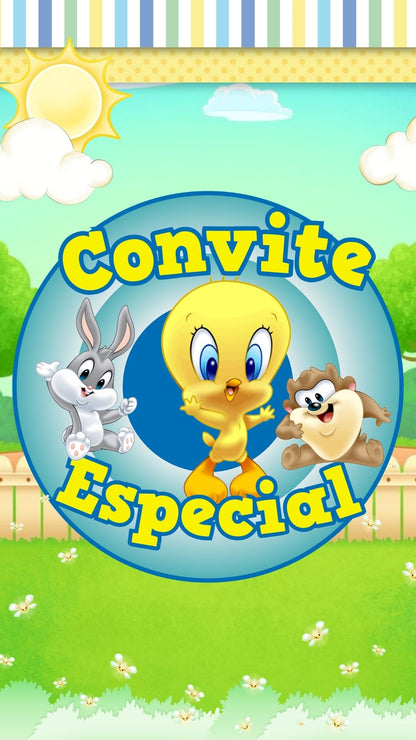Convite Animado Looney Tunes Baby