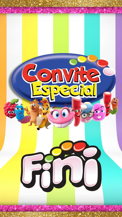 Convite Animado Balas Fini