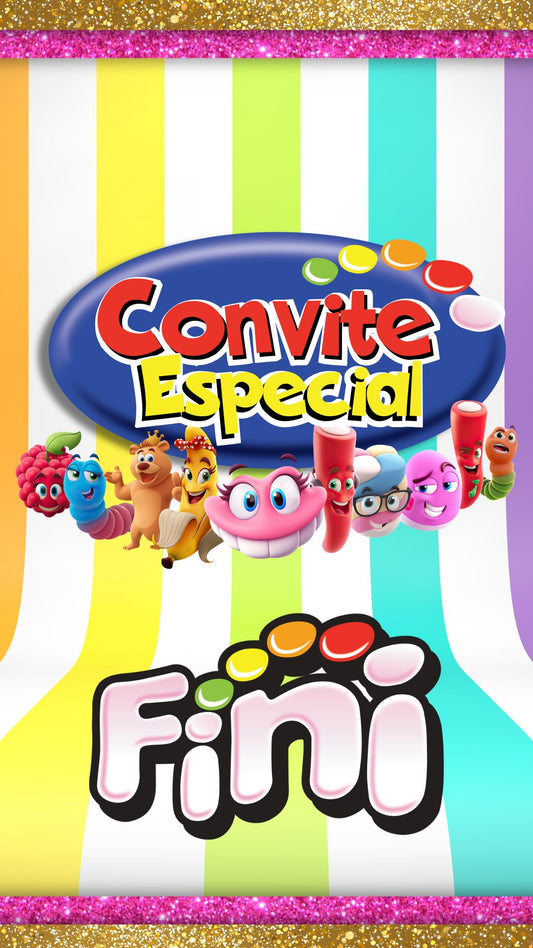 Convite Animado Balas Fini