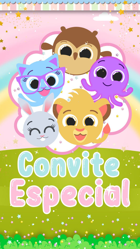 Convite Animado Bolofofos Menina