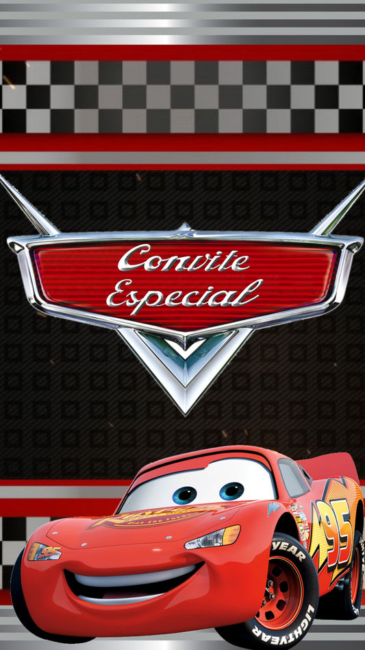 Convite Animado Relâmpago Mcqueen