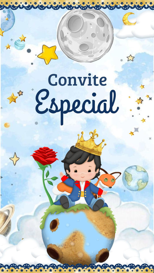 Convite Animado Pequeno Príncipe