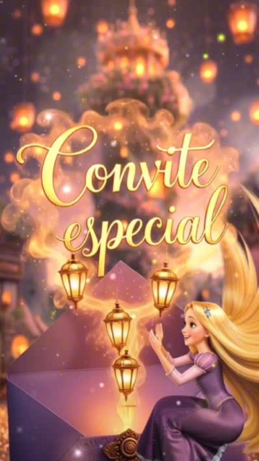 Convite Animado Rapunzel