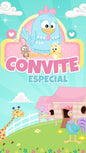 Convite Animado Galinha Pintadinha Rosa