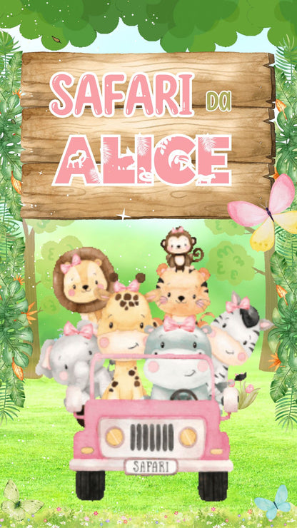 Convite Animado Safari Baby