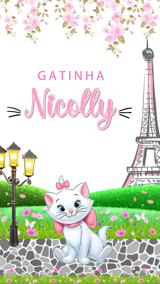 Convite Animado Gata Marie