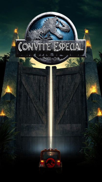 Convite Animado Jurassic Park