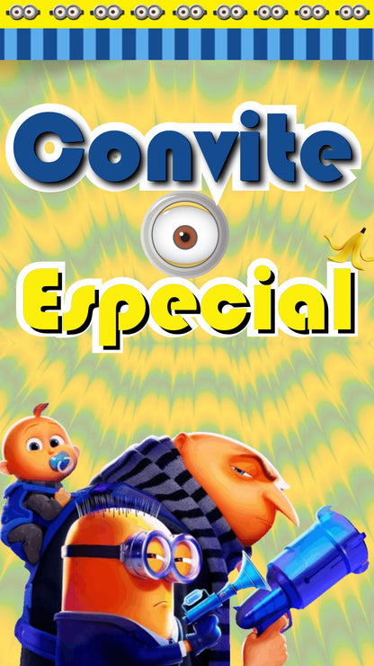 Convite Animado Meu Malvado Favorito