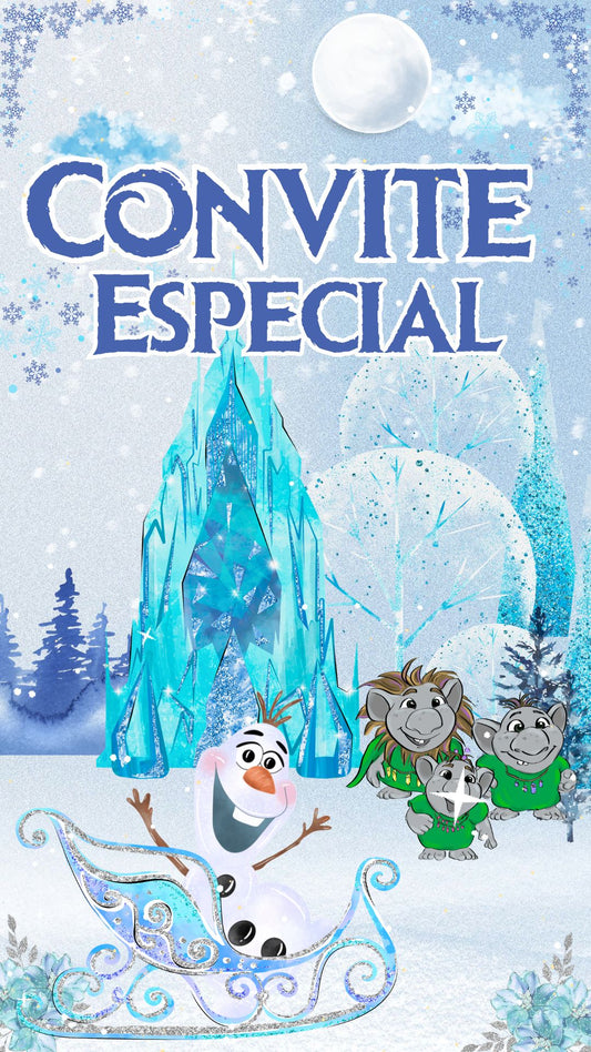 Convite Animado Frozen Baby