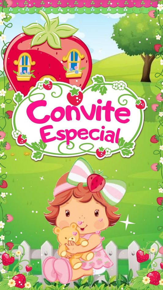 Convite Animado Moranguinho Baby