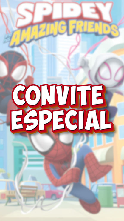 Convite Animado Spidey E Seus Amigos Espetaculares