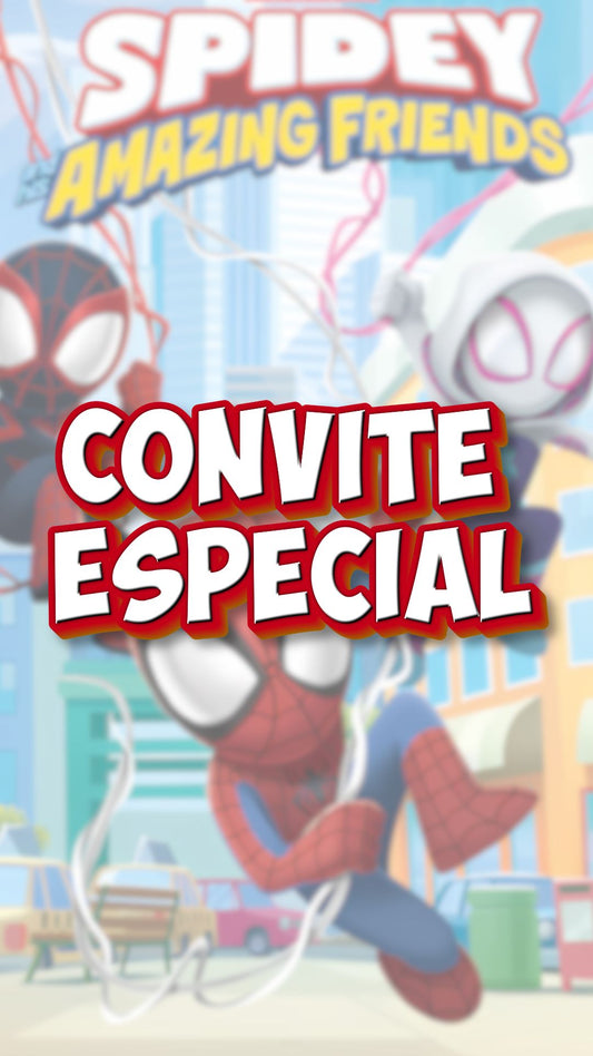 Convite Animado Spidey E Seus Amigos Espetaculares