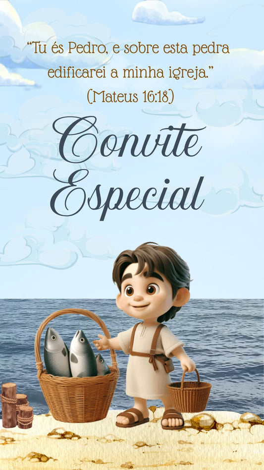 Convite Animado Tu és Pedro