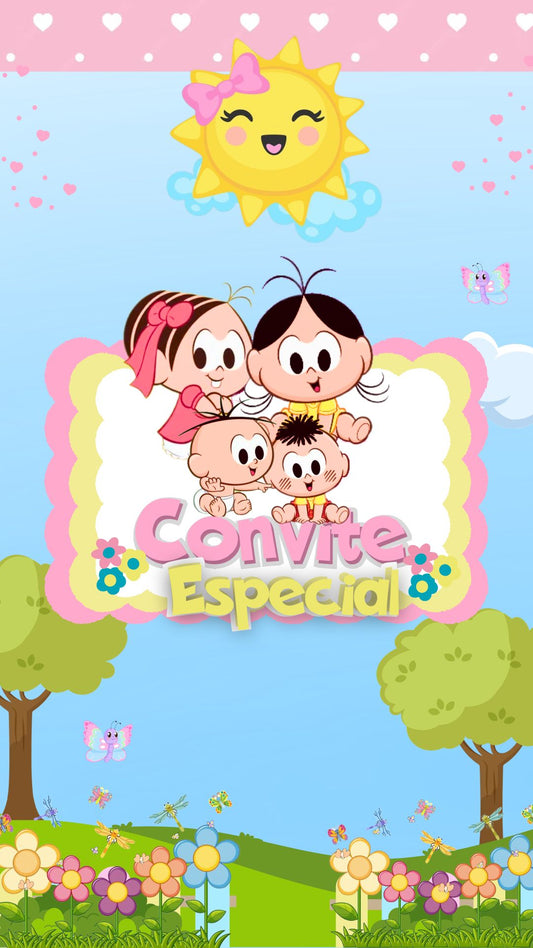 Convite Animado Turma Da Mônica Baby